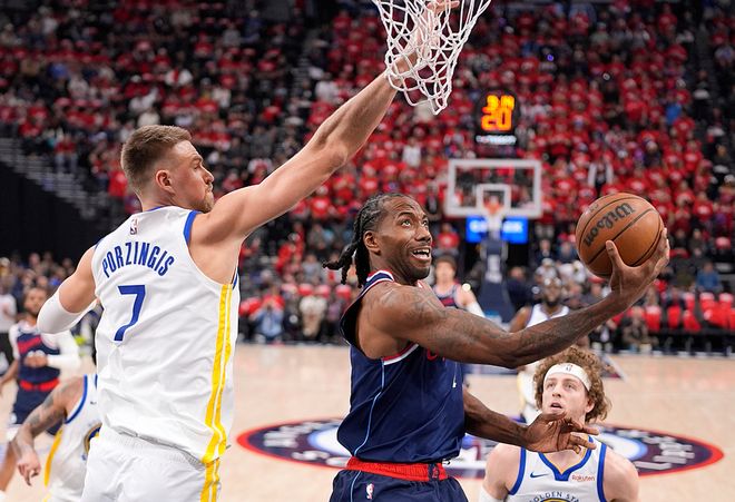 勇士逆转快船晋级次轮 波尔津吉斯关键表现助队